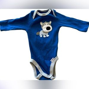 3 FOR $20 GERBER Newborn 5-8 LBS Cotton Royal Blue Puppy Bodysuit